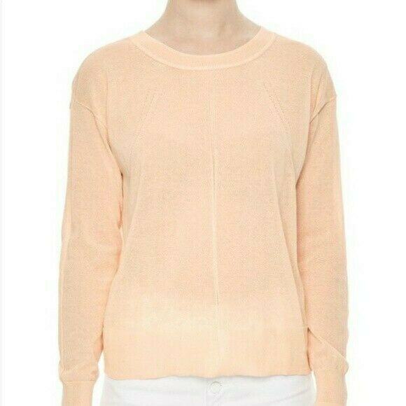 SANDRO Paris Ania open v-back pullover lightweight sweater knit top rose 2 M NEW - Picture 3 of 7